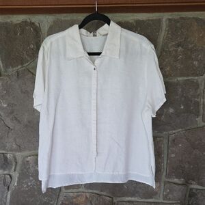 J. Jill Women's Cream Button Down Shirt